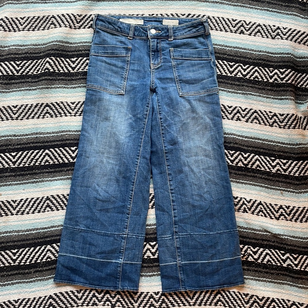 Anthropologie Pilcro wide leg crop jeans